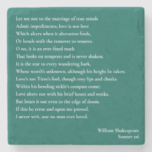 Sonnet 116Låt mig inte gå till giftermål i sanna s Stenunderlägg