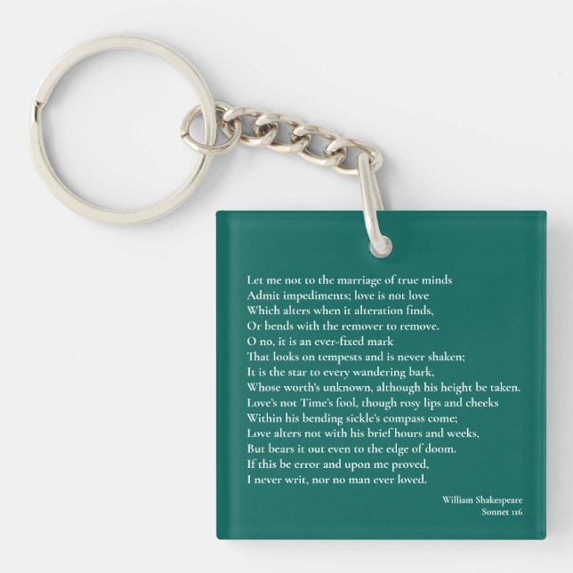 Sonnet 116Låt mig inte gå till sanna hjärnors gift (Framsidan)