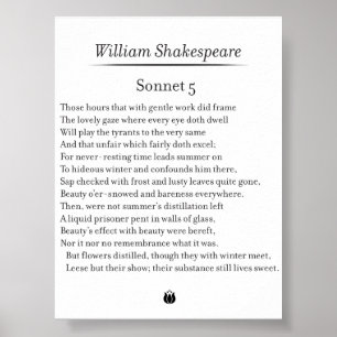 Sonnet 5 av William Shakespeare Poster