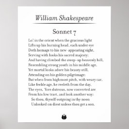 Sonnet 7 av William Shakespeare Poster