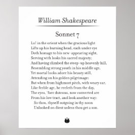 Sonnet 7 av William Shakespeare Poster