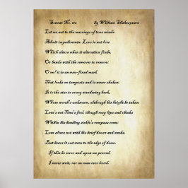 Sonnet nr 116 av William Shakespeare Poster