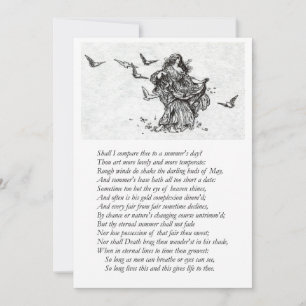 Sonnet nr 18 av William Shakespeare Inbjudningar