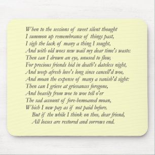 Sonnet nr 30 av William Shakespeare Musmatta
