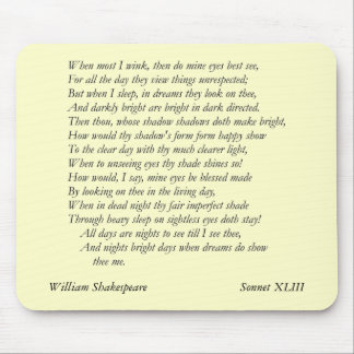 Sonnet nr 43 av William Shakespeare Musmatta