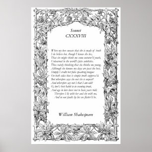 Sonnet Number 138 av William Shakespeare Poster