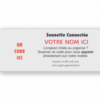 Sonnette Connectée Personnalisable Klistermärken