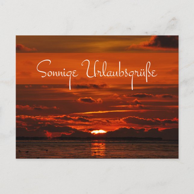 Sonnige Urlaubsgrüße aus dem Briefkasten Vykort (Framsida)
