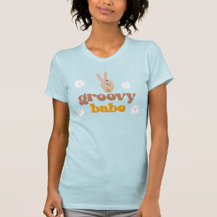SONNY Groovy Babe Retro 70's Hippie Bachelorette T T Shirt