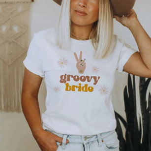 SONNY Groovy Bride Retro 70's Hippie Bachelorette T Shirt