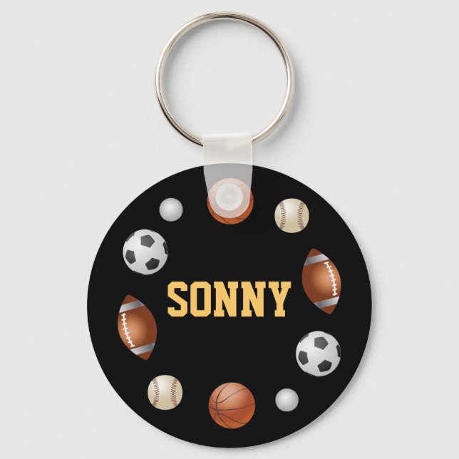 Sonny World of Sports Nyckelring - Black (Framsida)