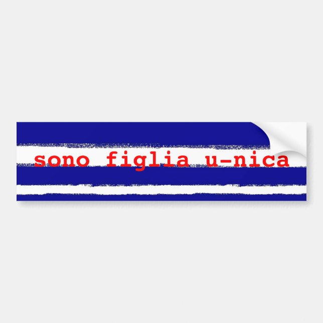 sono figlia u-nica bildekal (Framsidan)