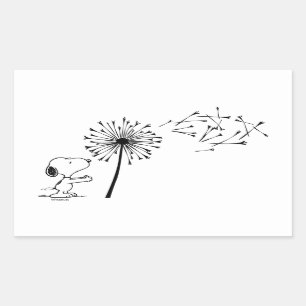 Sono med Dandelion Rektangulärt Klistermärke