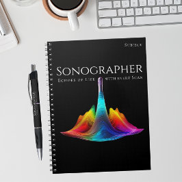 Sonograf-Colorful Ultrasound Vinkarare Anteckningsbok