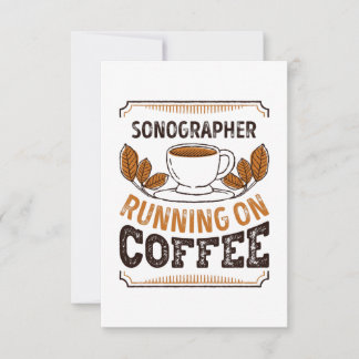 Sonograf som kör på Coffee Caffeine Gift Kort