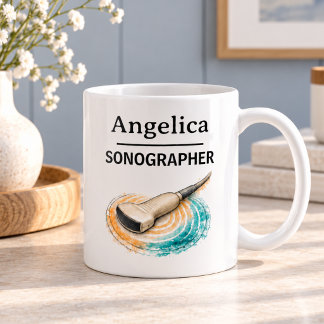 SONOGRAF Transducer Personligt Namn Kaffemugg