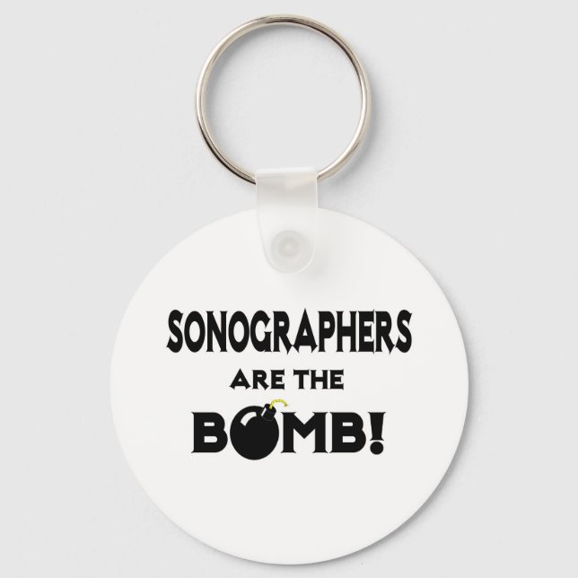 Sonografer är bomben! nyckelring (Framsida)