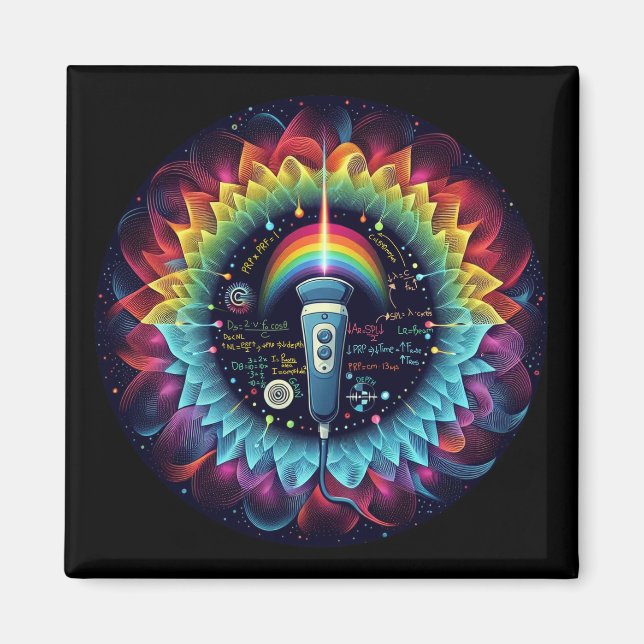 Sonografi-färgstark ultraljudsfysik med Vinkar-fys Magnet (Framsidan)