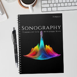 Sonografi-färgstark ultraljudsundersökning Vinkar Anteckningsbok