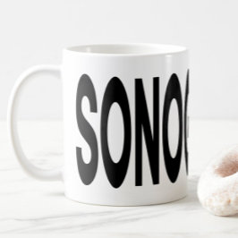 SONOGRAFI Typsnitt Ultraljudspresent Kaffemugg