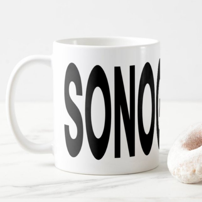 SONOGRAFI Typsnitt Ultraljudspresent Kaffemugg (Skapare uppladdad)