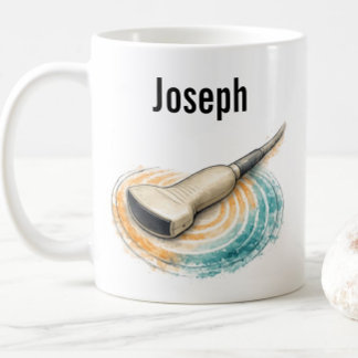 Sonografisond Ljudvågor Anpassad Text Kaffemugg