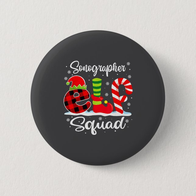 Sonograftrupp Matchande X mas Tomte Knapp (Framsida)