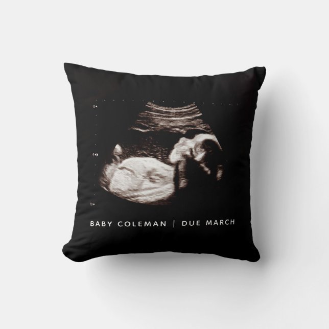 Sonogram för Gravid-meddelande om Baby Kudde (Framsida)