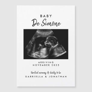 Sonogram Foto Graviditet Annonsering Magnet Kort