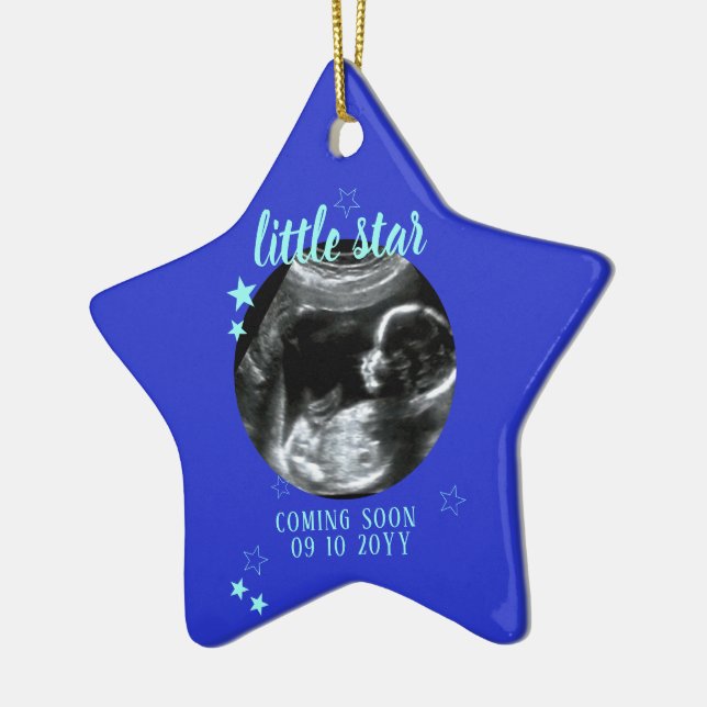 Sonogram Keepsaké Baby Ultrasound Ceramic Ornament (Vänster)