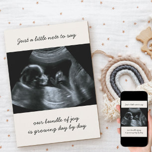 Sonogram Photo Neutralt Cream Meddelande