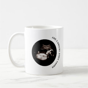 Sonogramfoto från Lycklig första Fars dag Baby Kaffemugg