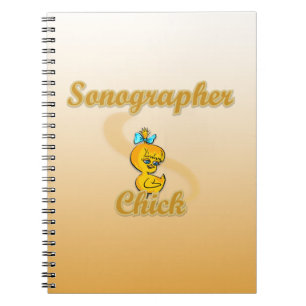 Sonographer-Chick Anteckningsbok Med Spiral