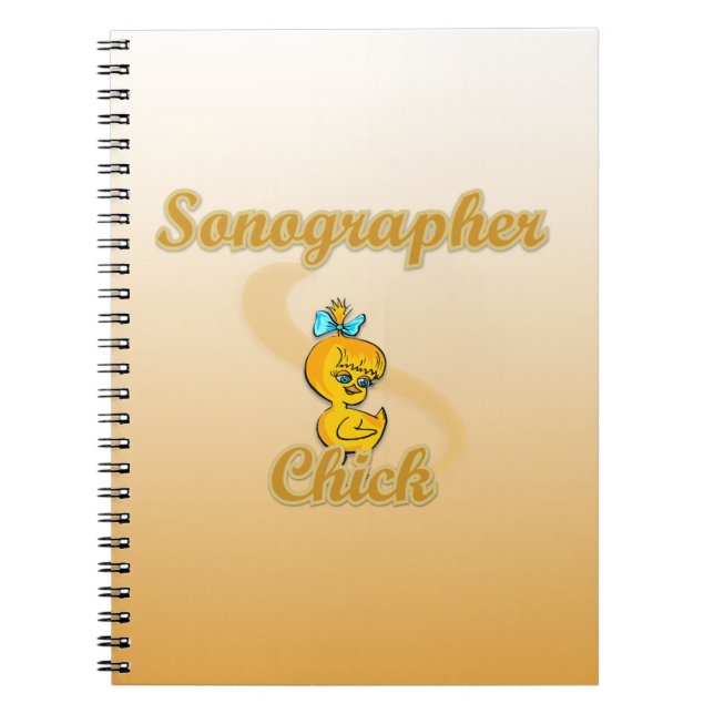Sonographer-Chick Anteckningsbok Med Spiral (Framsidan)