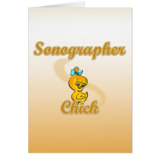Sonographer-Chick Hälsningskort (Framsidan)
