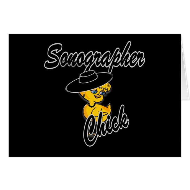 Sonographer-Chick nr 4 Hälsningskort (Framsidan Horizontal)