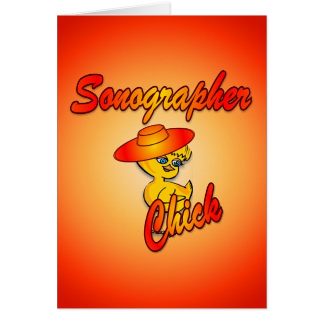 Sonographer-Chick nr 5 Hälsningskort (Framsidan)