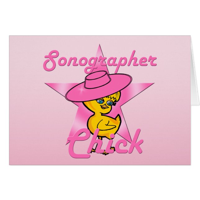 Sonographer-Chick nr 8 Hälsningskort (Framsidan Horizontal)