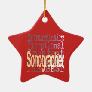 Sonographer Extraordinaire Julgransprydnad Keramik