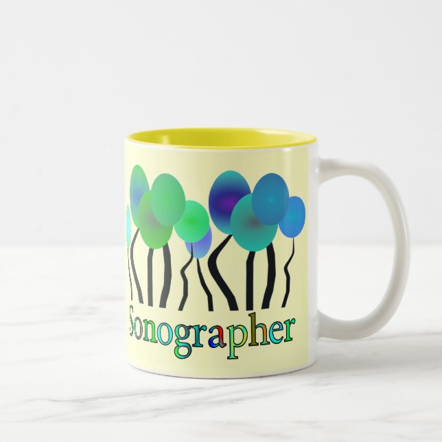 Sonographer gåvor Två-Tonad mugg (Höger)