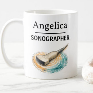 SONOGRAPHER Personalize Name Ultrasound Probe Gift Kaffemugg