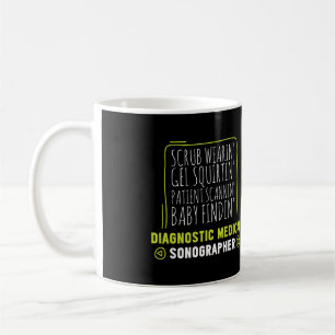 Sonographer SCrub Wearing Ultrasound Tech Gift Kaffemugg