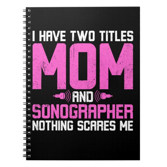 Sonographer Sonography Mamma Anteckningsbok (Framsidan)