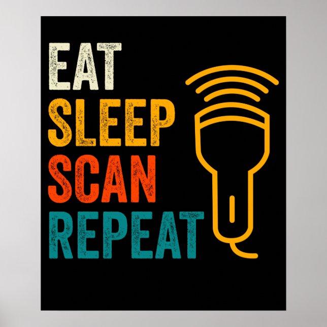 Sonographer Sonography Scan Poster (Framsidan)