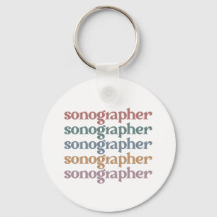 Sonographer Ultrasound Tech Retro Sonographer Gift Nyckelring