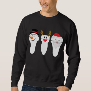 Sonographer Ultrasound Tech Santa Snowma Lång Ärmad Tröja