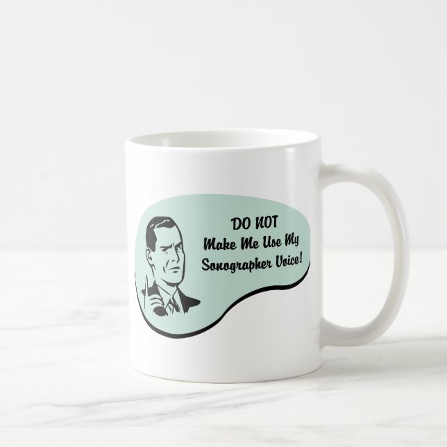 Sonographer uttrycker kaffemugg (Höger)