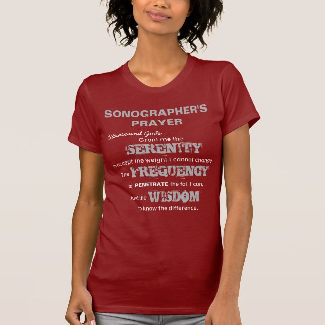 Sonographers bön tee shirt (Framsida)