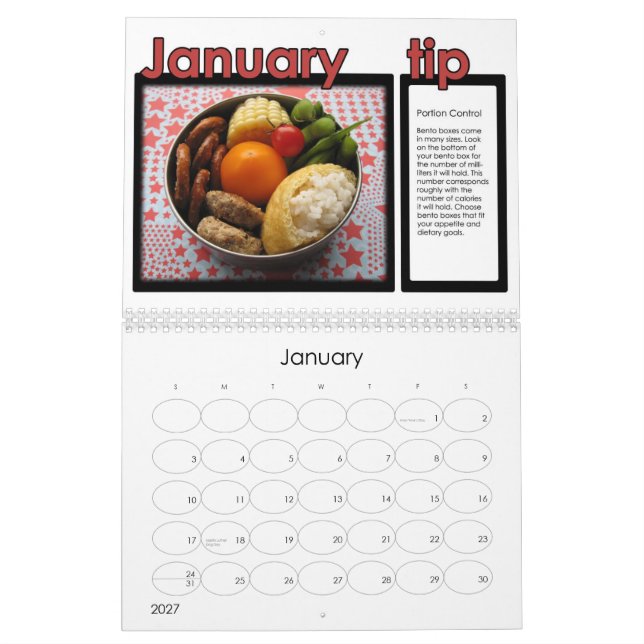 Sonoma Bento 2011 kalender (Jan 2027)