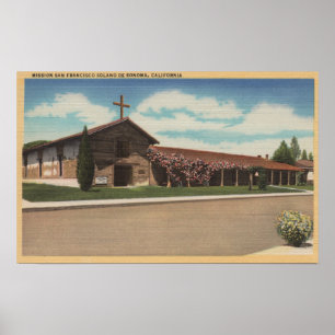 Sonoma CA - beskickning San Francisco Solano Poster